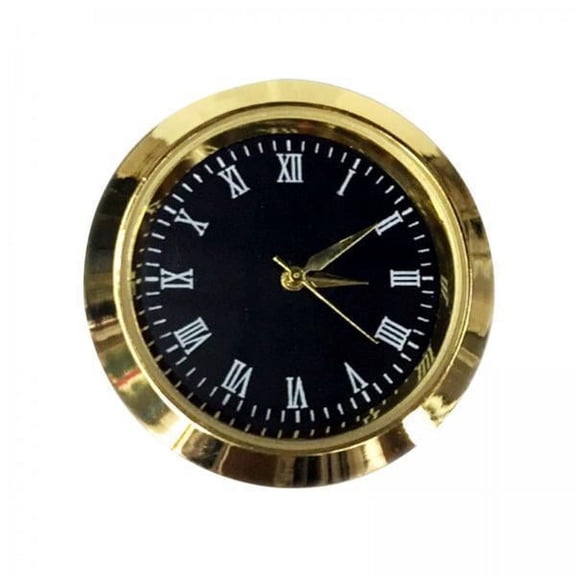 yotijay 4xRound Clock Insert Easy to Read Metal Mini Clock Roman Numerals Clock Face