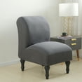 thumbnail image 1 of Moonsaad Stretch Textured Grid Armless Wing Back Chair Slipcover, Spandex Chair Protector Cover Seat Cover, Size: L, 1 of 8