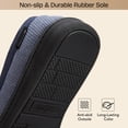 thumbnail image 6 of EverFoams Men's Comfort Memory Foam Moccasin Slippers Breathable Terry Cloth House Shoes with Anti-Skid Rubber Sole, 6 of 9