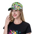 thumbnail image 6 of Kdxio Unisex Colorful Tie Dye Stained Glass Pattern Baseball Cap Unisex Washed Classic Adjustable Hat, 6 of 7
