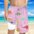thumbnail image 4 of MEZZALL Boys Shark Printed Swimming Shorts With Lace Up High Waisted Loose Casual Swim Trunks Summer Beach Vacation Pool 10-12 Years Versatile Baby Wear, 4 of 5