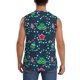 thumbnail image 4 of Balery Christmas Camisetas sin mangas para hombre, absorbe la humedad y protege contra el mal olor.-Large, 4 of 7