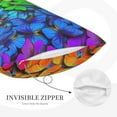 thumbnail image 3 of Picia Multicolored Butterflies Pattern Plush Pillow Case – Soft and Cozy Cushion Cover, Hypoallergenic Throw Pillow Case for Home Decor-20"x30", 3 of 6