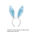 thumbnail image 3 of Sombreros De Conejo Diademas para Cosplay con orejas de conejo de Pascua para mujeres y niñas (blanco + azul), 3 of 7
