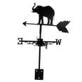 thumbnail image 2 of Veleta de metal animal 3D Strade Fareast Limited Decoración de techo Negro para porche granja garaje, 2 of 9