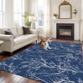 thumbnail image 4 of Area Rug 72×108in, Abstract Branches Navy Blue Floor Carpet Living Room Rug, Modern Minimalist Art Non-Slip Welcome Mat Indoor Rugs for Bedroom Dining Room, 4 of 9