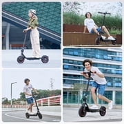 iScooter Electric Scooter for Adult, 500W Motor, 23 Miles Long Range, 22 mph & 10 Pneumatic tire Folding Commuter Electric Scooter Teens, Superior Performance Smart App & Dual Braking（Black）