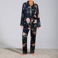 thumbnail image 2 of BOOMNY Women's Pajama Sets 2 Peice Pjs Set for Women Graphic Long Sleeve Buttons Sleepwear Tops Pants Homewear Loungewear Sets, 2 of 5