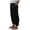 Z22-Black, variant on XINPING Summer Pants for Women 2026 Printed Comfy Side Button Pants Baggy Elastic Waist Straight Leg Trousers with Pocket XL