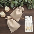 thumbnail image 6 of Efavormart 12PCS Beige Satin Gift Bag Drawstring Pouch Wedding Favors Bridal Shower Candy Jewelry Bags - 6"x 9", 6 of 11