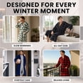 thumbnail image 6 of VULCANODON Mens Robe with Hood, Fleece Bathrobe Plush Robes for Men（Buffalo Plaid-Navy，XX-3X-Large）, 6 of 6