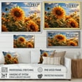 thumbnail image 4 of Designart "Paradise Sunrise Germany Sunflower painting I" Floral Floater Framed Canvas Print, 4 of 7