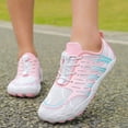 thumbnail image 2 of Rokment Women's Men's Water Shoes Beach Swim Barefoot Shoes Quick-Dry Breathable Athletic Wide Toe Hiking Pool Sneakers for Surf Yoga Exercise Aerobics Pink Size 9, 2 of 5