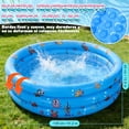 thumbnail image 3 of Alberca Inflable, Mini Piscina Redonda con Bomba de Pie y Globos de Agua, para Piscina Hinchable Familiar En El Patio Trasero, 3 of 4