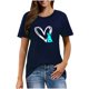 thumbnail image 1 of Mujeres Manga Corta de Verano Tops Pascua Impresa Cuello Redondo, Blusa de Moda Casual para la Primavera, 1 of 5