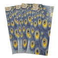 thumbnail image 2 of WOBOGO Vintage Blue Peacock Kitchen Towel 1 Piece Large Cotton Dishcloth Premium Absorbency Set with Hanging Loop, 2 of 7