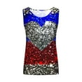 thumbnail image 5 of Fartey 4th of July Tank Tops for Women Plus Size Summer Sleeveless Patriotic Shirts Cute Memorial Day Print T-shirts Loose Casual Holiday Tanks Blue XXXXXL, 5 of 5