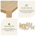thumbnail image 4 of EUROCO 9PCS Kitchen Dining Table and Chair Set,84” Extendable Dining Room Table Set with 24” Removable Leaf ,6 Upholstered Armless Dining Chairs and 2 Padded Armchairs,Dining Table Set for 8-10, 4 of 8