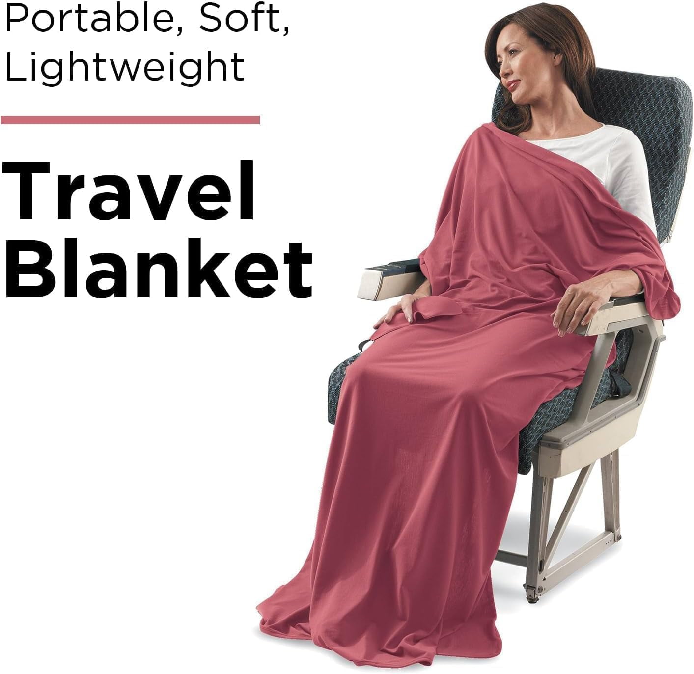 Sagefinds Airplane Travel Blanket | Perfect Gift for Long Travel Flights | Travel Essential - Green