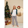 thumbnail image 4 of U2SKIIN Matching Pajamas for Couples, Plaid Ultra Soft Pullover Pjs Set for women Warm Loungewear（Dark Green/ Green White Plaid，XL）, 4 of 5