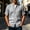Gray, variant on Men's Linen Shirts Short Sleeve Casual Summer Beach Button Down Shirt for Men Size 3XL Light Blue