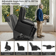 thumbnail image 5 of Poshby Dual Motor Lift Recliner Chair with Massage, Heat, Faux Leather For Living Room, Black, 5 of 8