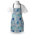 thumbnail image 3 of Doodle Apron Abstract Snowflakes with Beige Background Winter Celebration Theme Christmas, Unisex Kitchen Bib Apron with Adjustable Neck for Cooking Baking Gardening, Beige Aqua Blue, by Ambesonne, 3 of 3