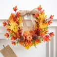 thumbnail image 1 of AKEGAMN Décoration d'Automne Couronne de Festival Couronne de Baies Rouges Décoration de Citrouille d'Automne Érable Pendentif Matériau : Plastique, branches Mortes, Tissu, Couronne d'Automne : Adapté pour Halloween, 1 of 6
