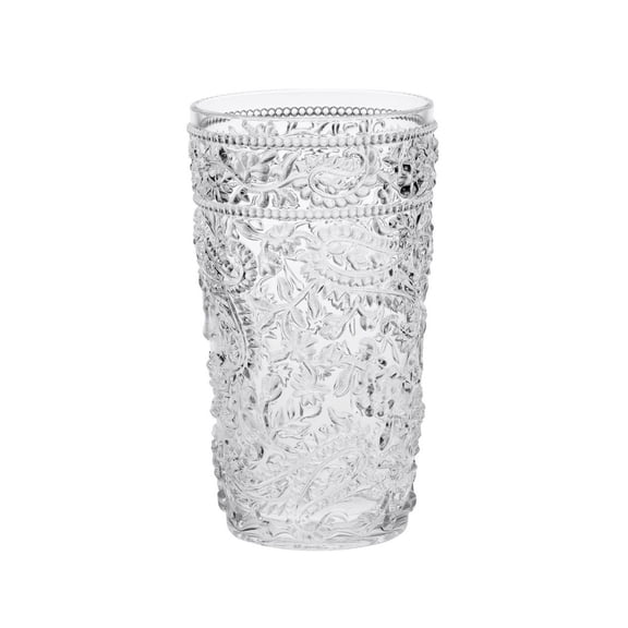 Paisley Acrylic Glasses Drinking Set of 4 Hi (17oz), Plastic Drinking Glasses, BPA Free Cocktail Glasses, Drinkware Set, Drinking Water Glasses