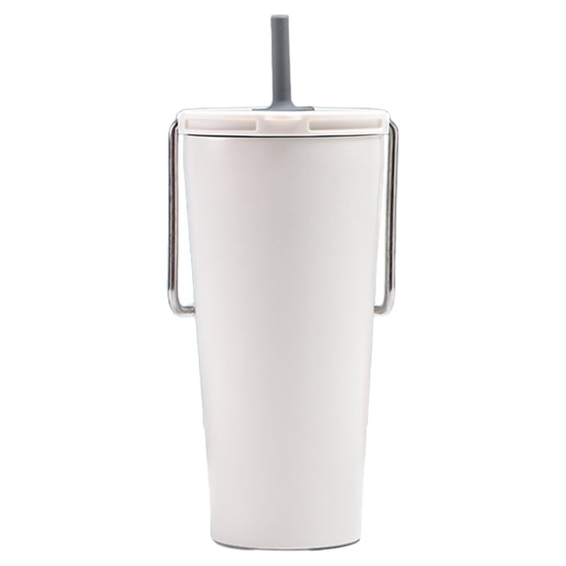 Taza térmica de acero inoxidable para té y café, ideal para restaurantes, salones y camping. Blanco