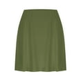 thumbnail image 4 of nerohusy Pleated Skorts for Women Basic Solid Color Tummy Control Tennis Golf Skorts Culottes High Waist Athletic Skirts 2025 Army Green,S, 4 of 5