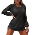 thumbnail image 2 of Sokhug Womens Hollow Out Beach Cover Up Dress Bikini Set 3-Piece Swimsuit Cover Up Sundress, 2 of 8