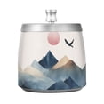 thumbnail image 7 of Yayeee Ashtray with Lid for Cigarette Smokeless Stainless Steel Home Ash Holder, Art Mountains, 7 of 7
