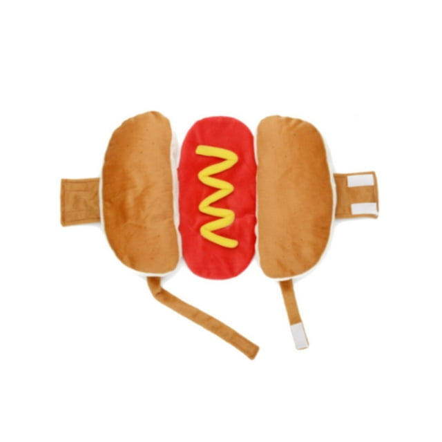 Almencla Dog Hot Dog Costume Dog Clothes Celebration Adjustable Design Creative Hamburger S