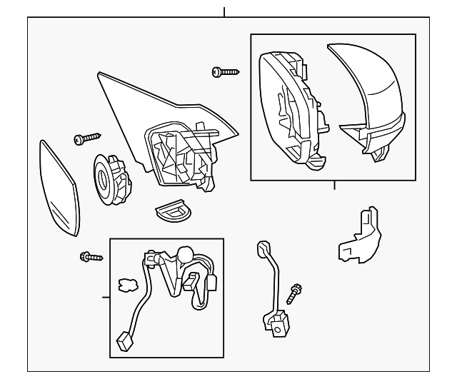 Genuine Honda 76205-SZT-A21ZB Mirror Housing Set