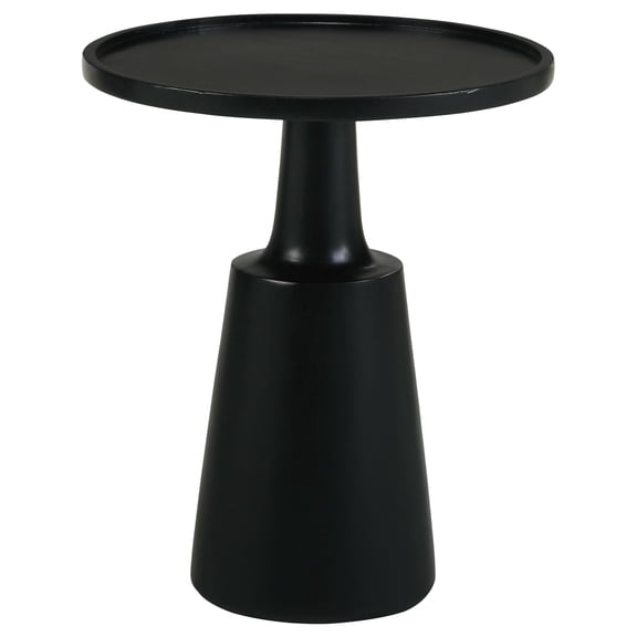 Maklaine Mango Wood Black Accent Table Round 20"W x 20"D x 24"H Unassembled