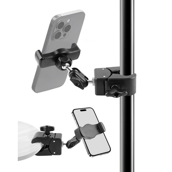 Soporte de micrófono para teléfono BILIONE, pinza para teléfonos de 4,7 a 7 pulgadas
