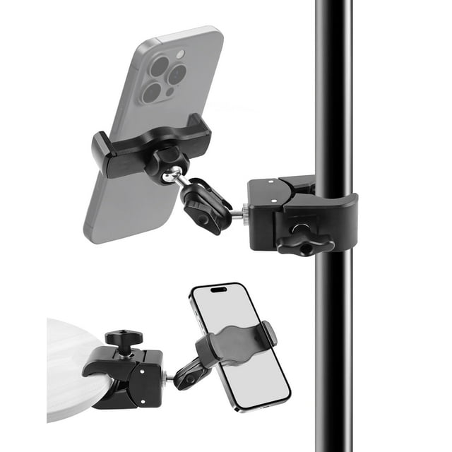 Soporte de micrófono para teléfono BILIONE, pinza para teléfonos de 4,7 a 7 pulgadas