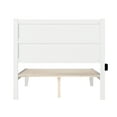 thumbnail image 4 of AFI NoHo 14" Full Wood Platform Bed Frame with Modern Panel Headboard, White, 4 of 6
