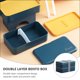thumbnail image 4 of 1pc estilo japonés de doble capa bento caja crisis de caja de cajas de almuerzo para hogar, 4 of 5
