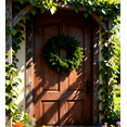 thumbnail image 5 of Elegant Boxwood Wreath for Year-Round Front Door and Home Wall Realistic Greenery Wreath for Indoor and Outdoor Display, 5 of 7