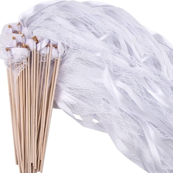 Ribbon Wands with Bell 30pack Party Wand for Wedding