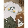 thumbnail image 3 of Husky Pup Retro Design T-Shirt Toddler -Image by Shutterstock,  4 Toddler, 3 of 4