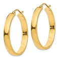 thumbnail image 2 of Real 14kt Yellow Gold Polished Hoop Earring; for Adults and Teens; for Women and Men, 2 of 4