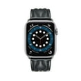 thumbnail image 3 of TECH CIRCLE Bands for Apple Watch Band 38mm 40mm 41mm Women Men Genuine Leather Replacement Bands Metal Buckle for Apple Watch SE Series 9 8 7 6 5 4 3 2 1,Black, 3 of 6