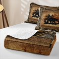 thumbnail image 4 of Erosebridal Bear Animal Twin Quilt Set for Men, Western Rustic Twin Coverlet Set, 2 Pieces, 4 of 7