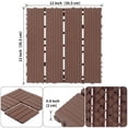 thumbnail image 2 of 44 Pack Plastic Interlocking Deck Tiles,12"x12" Waterproof Indoor/Outdoor Floor Tiles,All-Weather Patio Floor Decking Tiles for Garden,Lawn,Porch,Poolside,Balcony,Striped 01,Brown, 2 of 8