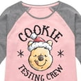 thumbnail image 3 of Disney Winnie The Pooh - Christmas Cookie Testing Crew - Toddler & Youth Girls Raglan Graphic T-Shirt, 3 of 5