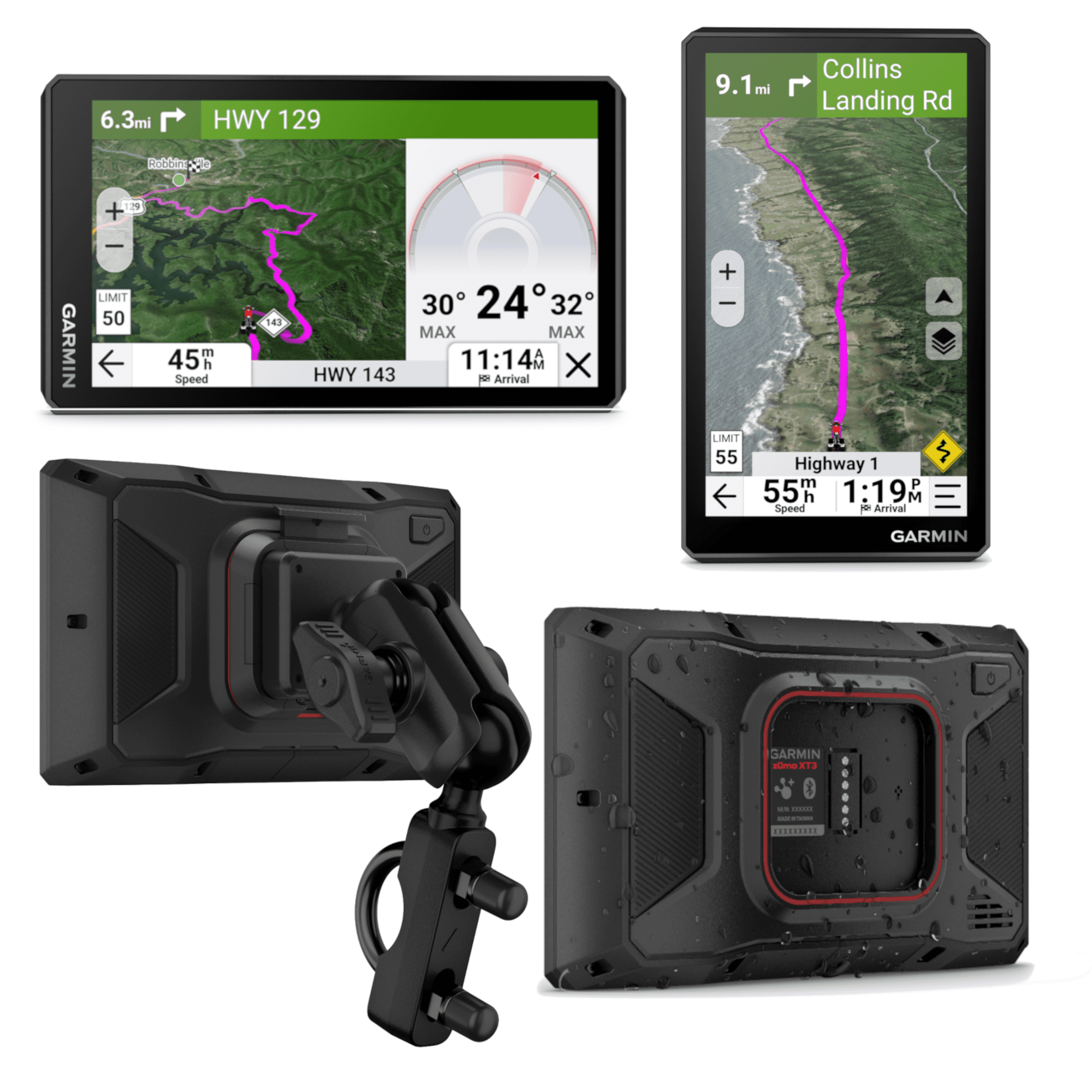 Garmin zūmo XT3, 6” Rugged Motorcycle GPS, Lean Angles, Custom Route Planning, Adventurous Navigation, Group Rides Bundle with Accessories