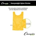 thumbnail image 5 of Champion Sports Heavyweight Nylon Pinnie, Pack of 12, Yellow, Adult, 5 of 5